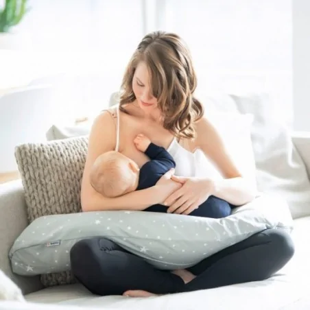 Medela Coussin d'allaitement étoiles gris – Couleur naturelle et soin éclatant
