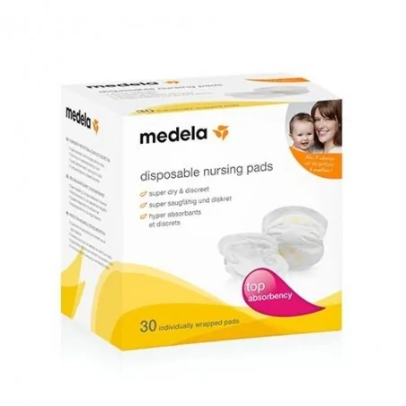 MEDELA Coussinets D'allaitement Jetables 30pcs – Couleur naturelle et soin éclatant