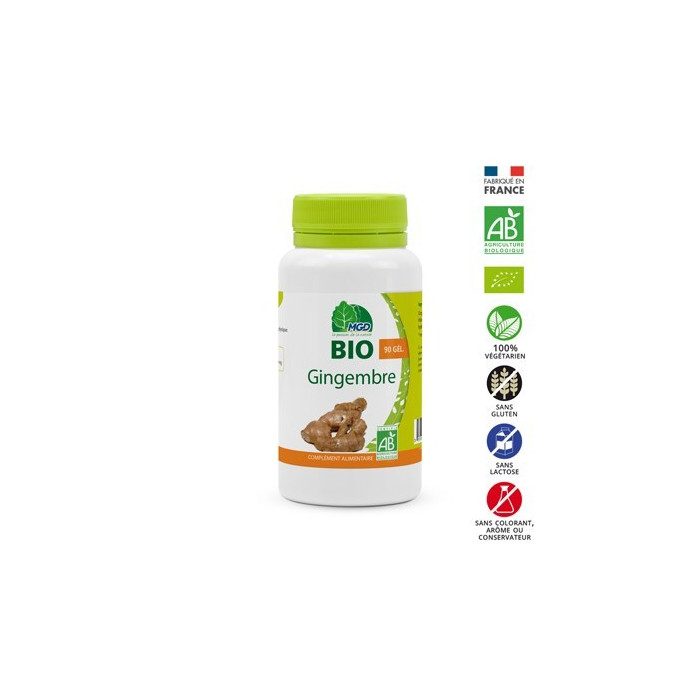 MGD GINGEMBRE BIO 90 GELULES – Couleur naturelle et soin éclatant