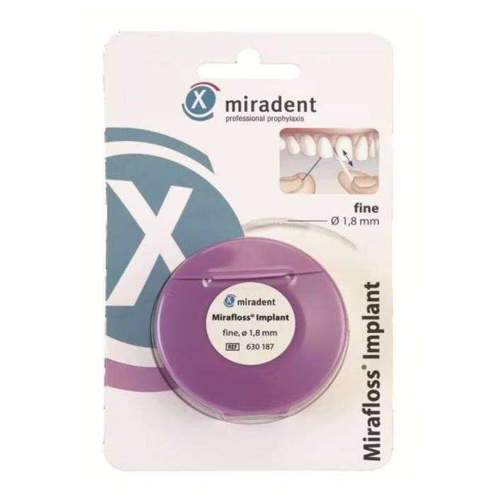 MIRADENT MIRAFLOSS IMPLANT FILS DENTAIRE FINE 1.8 MM