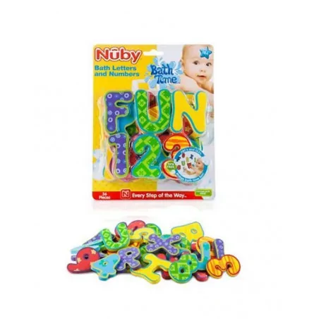 Nuby Jouet de Bain Alphabet & Chiffre En Mousse 12m+ Réf : ID6140