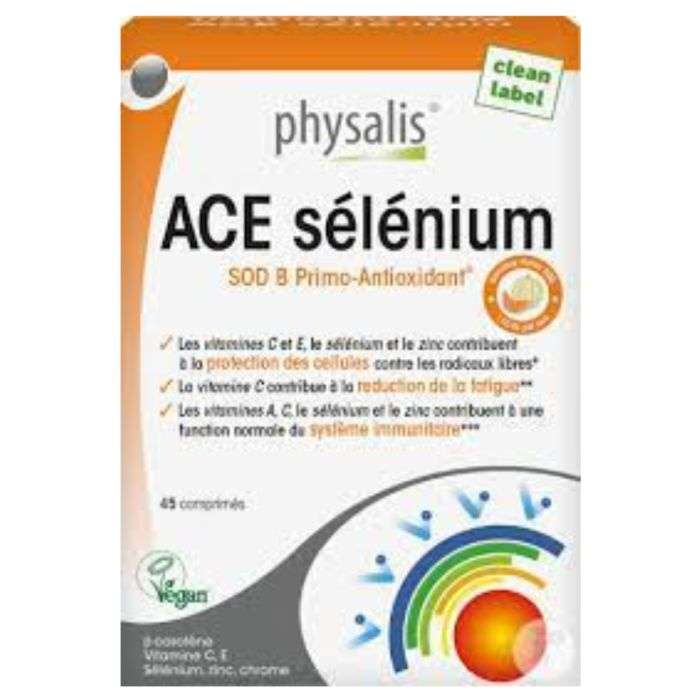 PHYSALIS ACE Selenium 45 comprimes – Couleur naturelle et soin éclatant