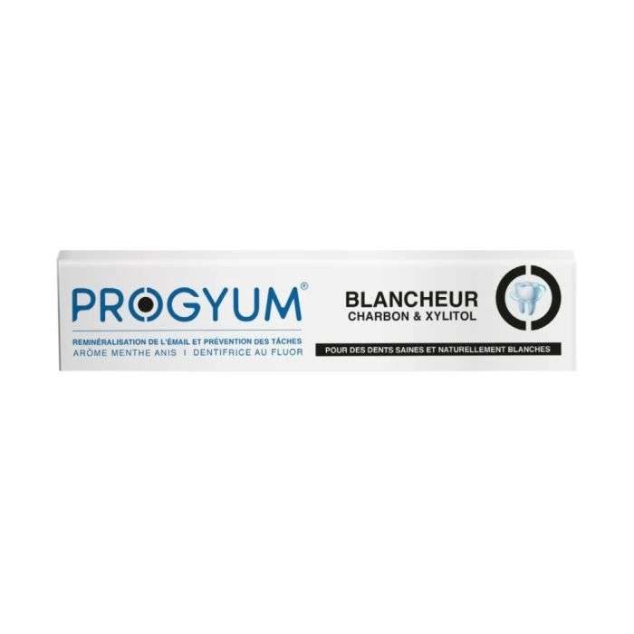 PROGYUM DENTIFICE SOIN BLANCHEUR CHARBON ET XYLITOL 75 ML