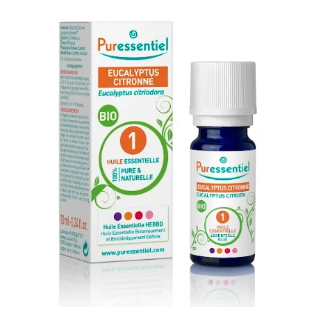 PURESSENTIEL HUILE ESSENTIELLE EUCALYPTUS CITRONNE BIO 10ML