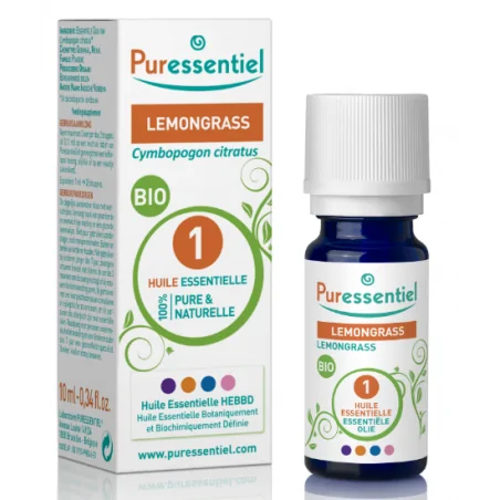 PURESSENTIEL HUILE ESSENTIELLE LEMONGRASS BIO - 10 ML
