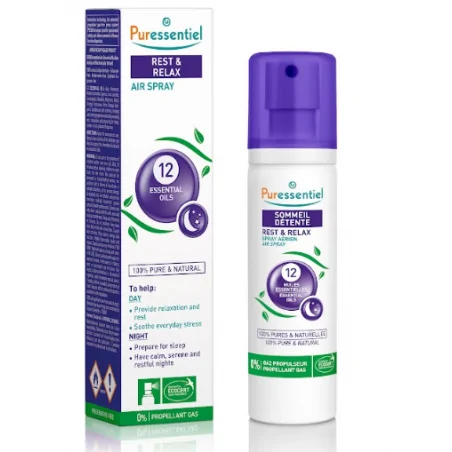 Puressentiel Spray aĂ©rien sommeil dĂ©tente 12 HE - 75 ml â Couleur naturelle et soin Ă©clatant