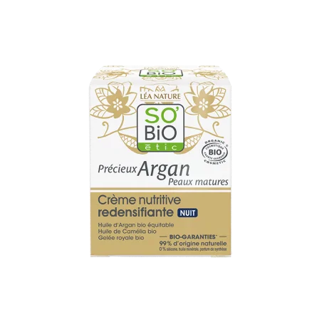 SO BIO CRÈME NUTRITIVE REDENSIFIANTE NUIT ARGAN 50 ML