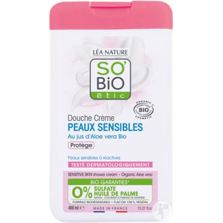 SO BIO DOUCHE CRÈME AU JUS D’ALOE VERA 450 ML