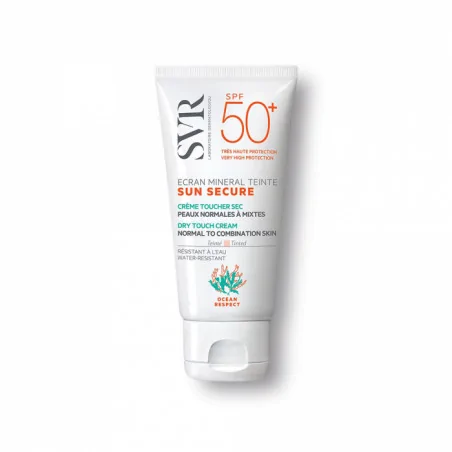 SVR 50+ SUN SECURE ÉCRAN MINÉRAL TEINTÉ 50ml Peaux Intolérantes normales a mixtes – Couleur naturelle et soin éclatant