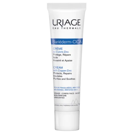 Uriage Bariéderm Cica-crème Réparatrice au Cu-Zn 40ml – Couleur naturelle et soin éclatant