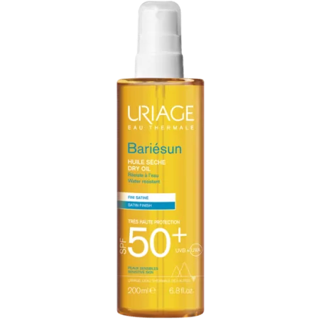 URIAGE BARIESUN HUILE SECHE SPF 50+ TRES HAUTE PROTECTION 200ML – Couleur naturelle et soin éclatant