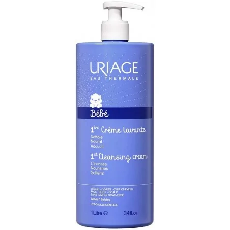 Uriage Bébé 1ère Crème Lavante 1 L – Couleur naturelle et soin éclatant
