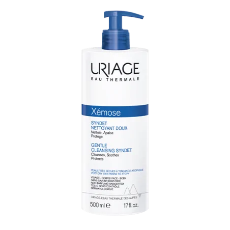 URIAGE XEMOSE SYNDET NETTOYANT DOUX 500ml Peaux Très Sèches – Couleur naturelle et soin éclatant