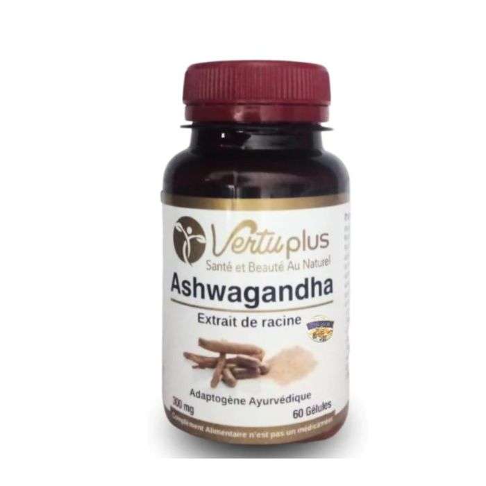 VERTUPLUS ASHWAGANDHA 60 GELULES 300 MG – Couleur naturelle et soin éclatant