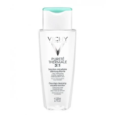 VICHY PURETE THERMALE SOLUTION MICELLAIRE 3EN1DÉMAQUILLANTE 200ML – Couleur naturelle et soin éclatant