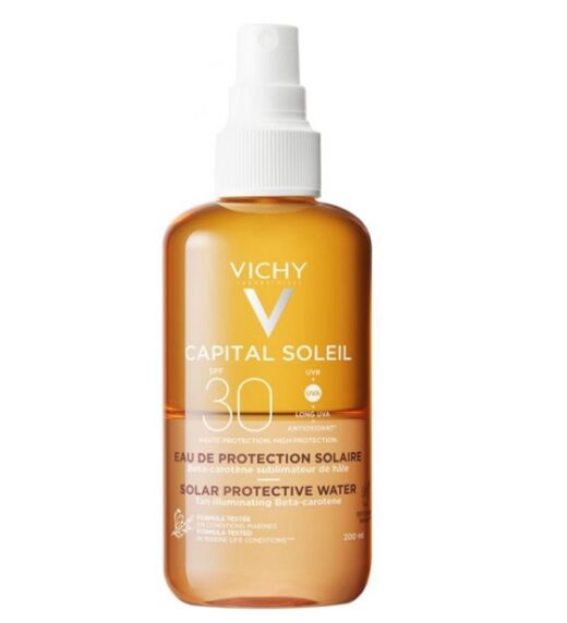 VICHY CAPITAL SOLEIL  EAU DE PROTECTION SOLAIRE HYDRATANTE SPF30 CAPITAL SOLEIL 200ml – Couleur naturelle et soin éclatant