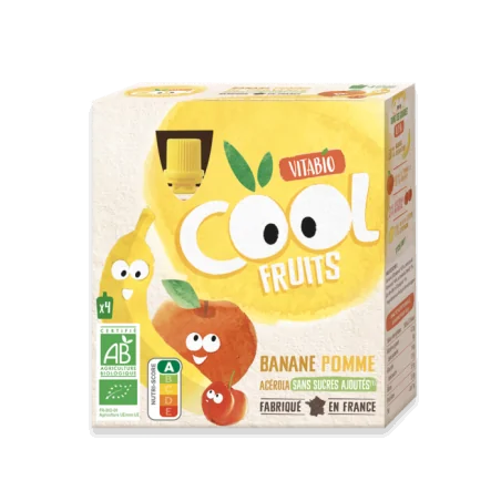 VITABIO POMME BANANE ACEROLA 4 X 90 G