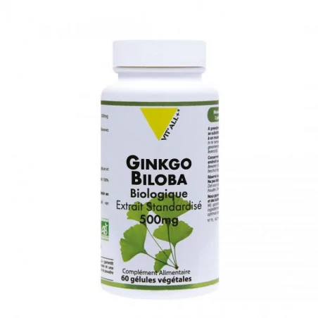 VIT’ALL+ GINKGO BILOBA 500MG / 60 GELULES – Couleur naturelle et soin éclatant