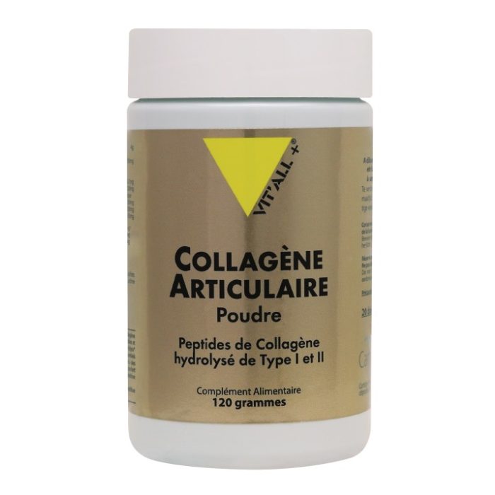 VITALL + COLLAGENE ARTICULAIRE POUDRE 120 G – Couleur naturelle et soin éclatant